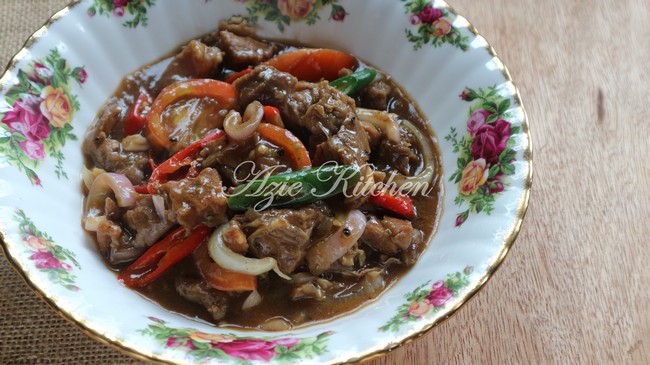 Daging Masak Black Pepper Yang Sedap - Resepi Sheila Rusly