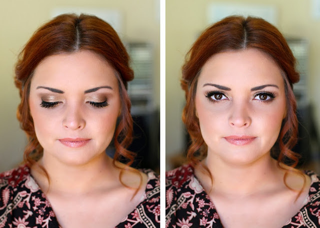 Wedding Hair and Makeup - bronzed eyeshadow