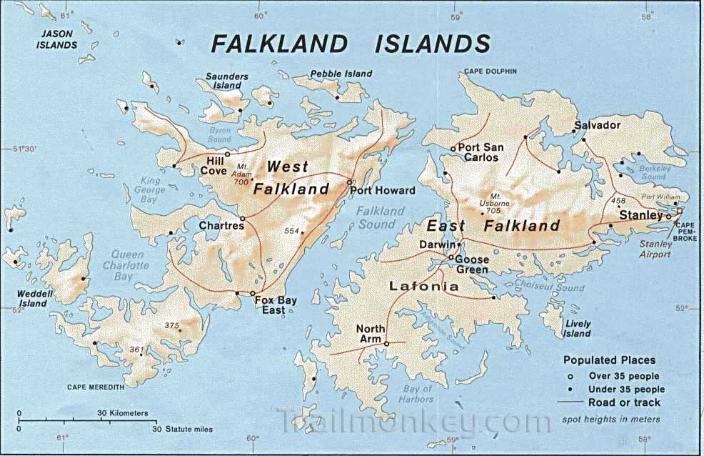 Britian seize control of The Falkland Islands 