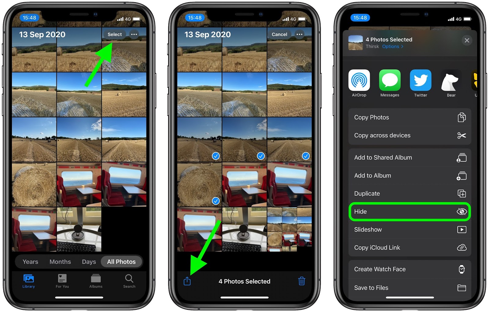 How to hide photos in iPhone