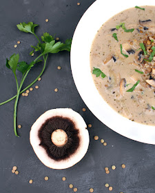 Oppskrift Soppsuppe Sjampinjong Merian Vegansk Matfløte Havrefløte Oatly Imat