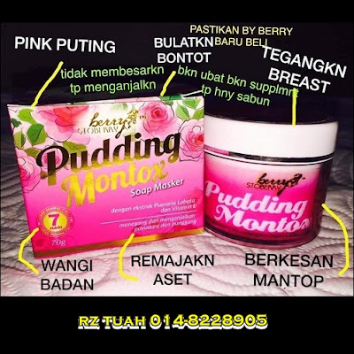 pudding montox soap masker