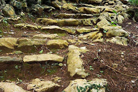 stone stairs along mountain trail
