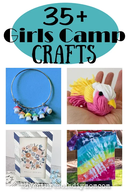 collage of girls camp crafts
