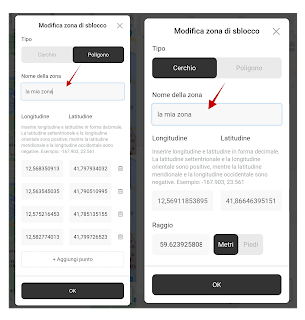 APR ZONE - tipo di selezione e gestione dei dati sulle mappe DJI Fly Safe