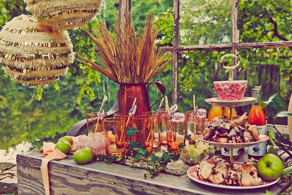 fall, decor, baby shower, party, candy bar, healthy, blake lively