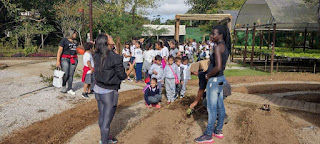 Centro Pedagógico Rocha Falcão realizam atividade de plantio de hortaliças