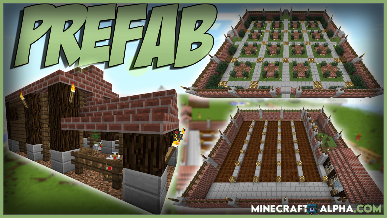 Minecraft Prefab Mod For 1 17 1 To 1 16 5 One Click Prefabricated Building Minecraft Alpha