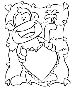 cartoon monkey coloring pages,animal coloring pages