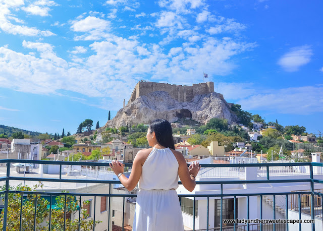 Lady in Athens Greece