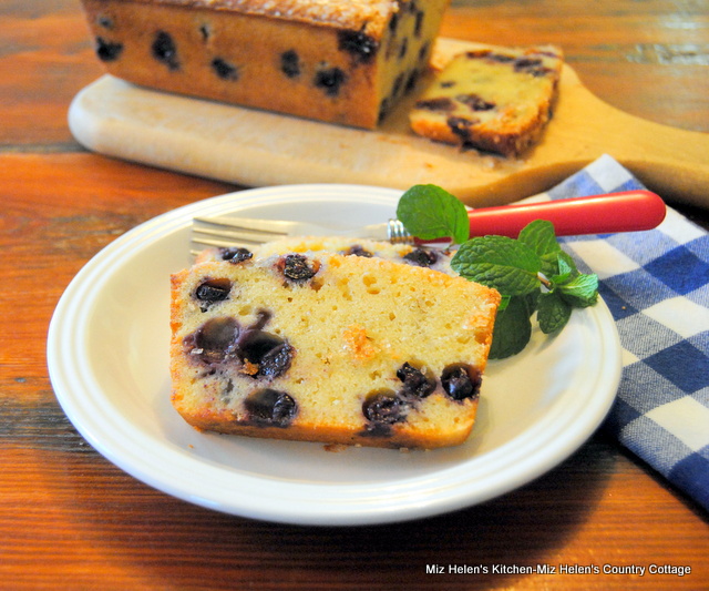 Old Fashioned Blueberry Pound Cake at Miz Helen's Country Cottage