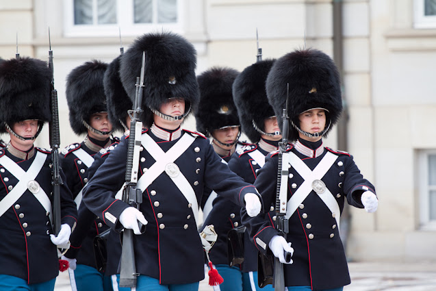 Cambio della guardia a palazzo reale-Copenhagen