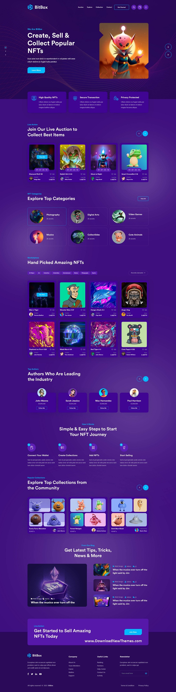 BitBox - NFT Marketplace PSD Template Review