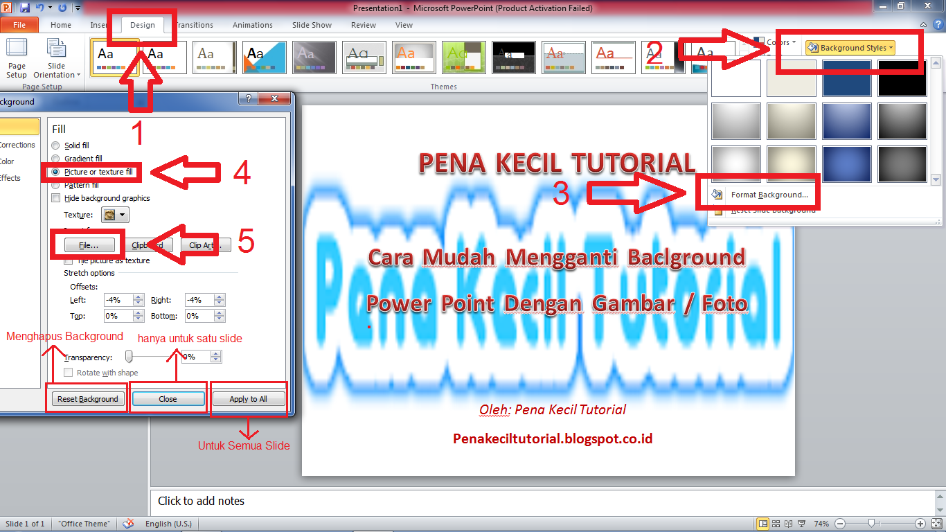 Cara Mudah Mengganti Background Power Point Dengan Gambar Foto