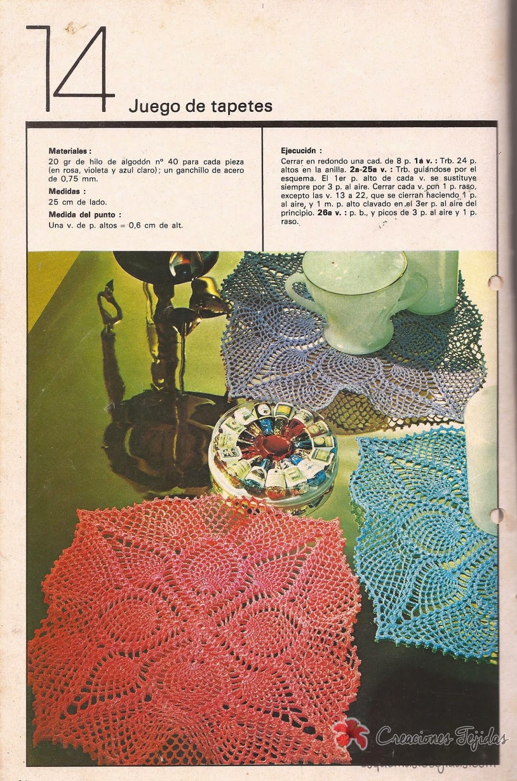 Juego de Tapetes a Crochet