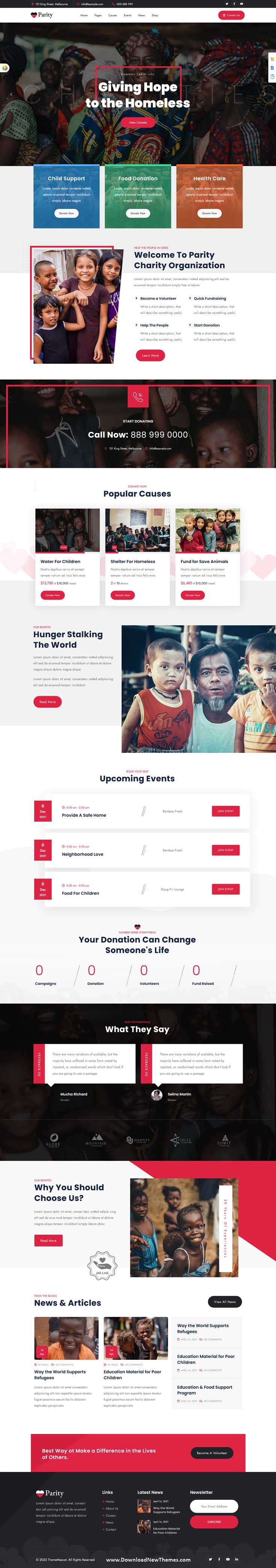 Download Nonprofit Charity and Fundraising WordPress Theme