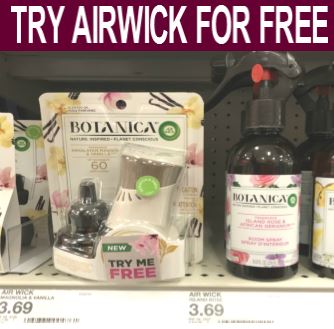 FREE Air Wick Botanica Aerosol or Starter Kit 