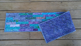 batik quilted table runner