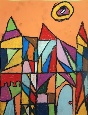 paul klee kid art project, paul klee cubism castles