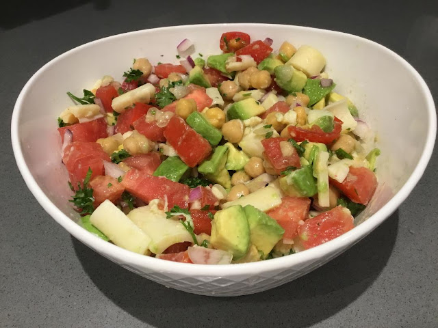 summer salad with hearts of palm