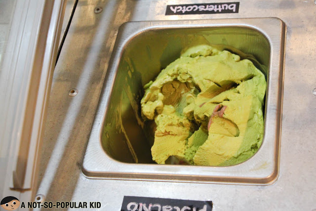 Pistachio home-made ice cream in Latitude