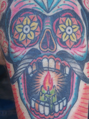 Chris who is heavily inked values this tattoo because the sugar skull's