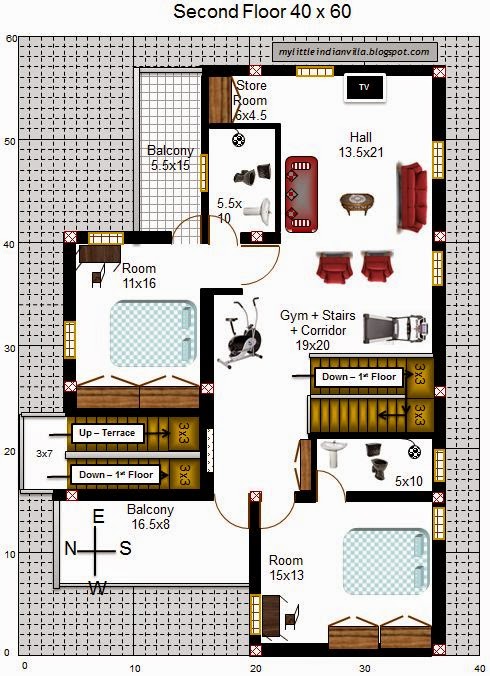 My Little Indian Villa 32 R25 3bhk Duplex In 40x60 West Facing Requested Plan