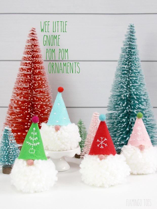 Wee-Little-Gnome-Pom-Pom-Ornaments