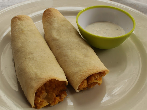 Corn tortillas are not for everything (Vegan Buffalo Chickpea and Artichoke Taquitos with Cashew Cheese) 