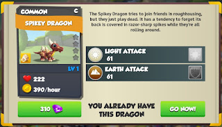 Dragon Mania Legends blog: Spikey Dragon codex entry