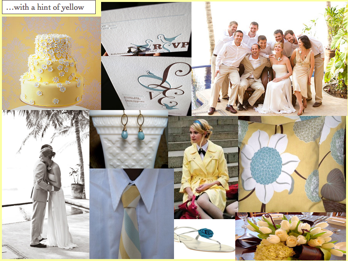 GET THE LOOK Teal Lemon Themed Wedding Blue Yellow weddings 