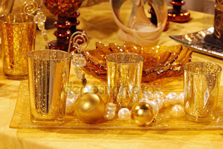 Decoracion de Mesa Navideñas, Dorado