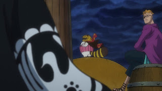 ワンピースアニメ 989話 ワノ国編 ONE PIECE Episode 989 ネコマムシ マルコ イゾウ