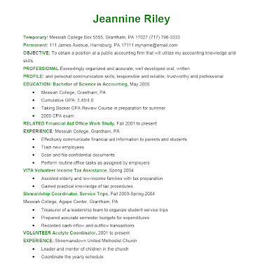 Labels: Accounting Resume