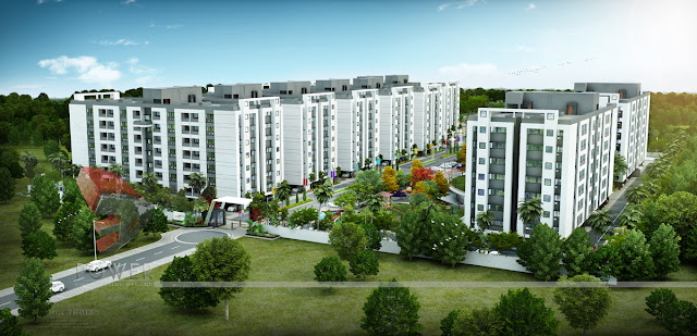 3D Residential Township Rendering 