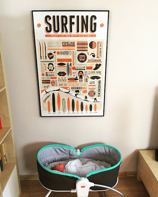 baby looking at surf infographic