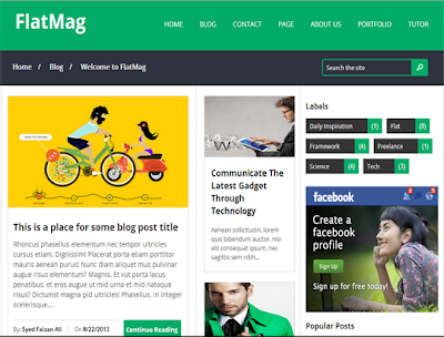 Flat Mag - Magazine Responsive SEO Blogger Template