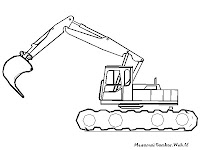 Mewarnai Kendaraan Konstruksi Mewarnai Gambar 