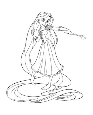 Desenhos de Rapunzel para colorir