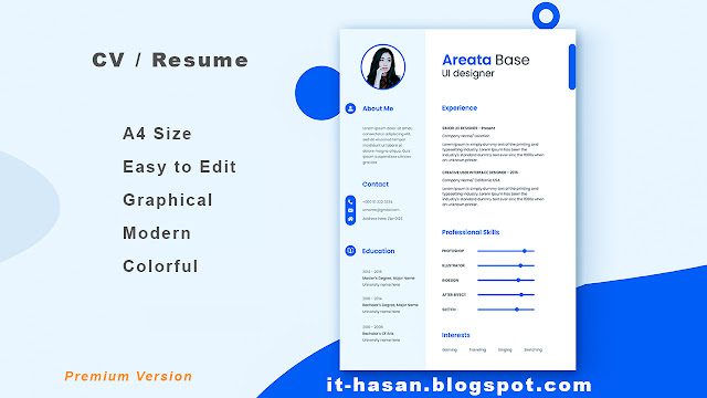 New Modern Colorful CV Resume Template