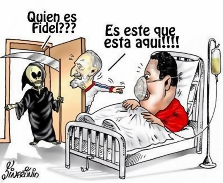 Image result for muerte de hugo chavez caricatura