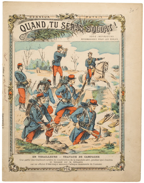 Série Quand tu seras soldat !, Papeteries de Clairefontaine, 1895 (collection musée)