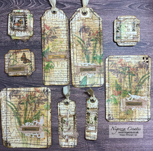 Edith Holden Master Board: Altered Paper Clips, Tags & Journaling Cards