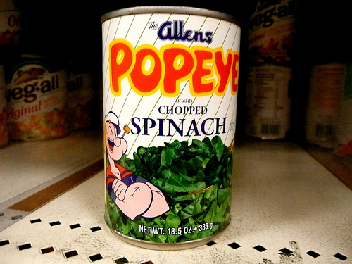 Popeye canned chopped spinach