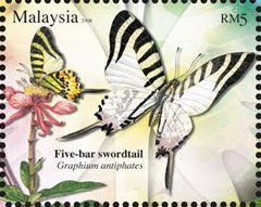 Butterflies Of Malaysia RM5 Five-bar Swordtail