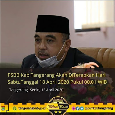 PSBB Kabupaten Tangerang Akan Di Terapkan Pada Hari Sabtu  >> https://www.onlinepantura.com/2020/04/psbb-kabupaten-tangerang-akan-di.html