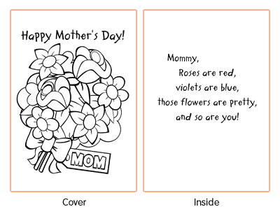 Mother's Day Card Printables Coloring 5