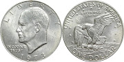 The Eisenhower dollar is a $1 coin issued by the United States government .