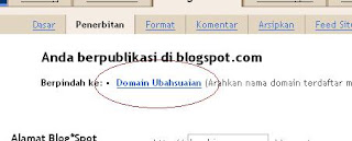 Mengubah Domain Blogspot