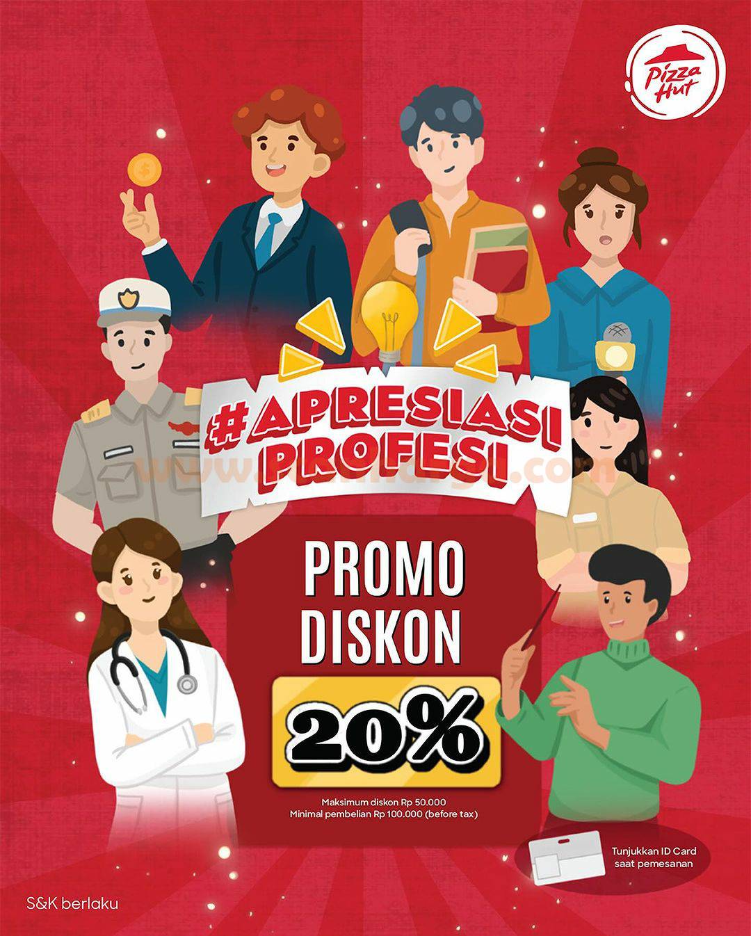 Promo PIZZA HUT Spesial Untuk GURU dan DOSEN DISKON 20%